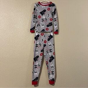 Star Wars Kids Size 8 Gray, Black, & Red Pajama Set